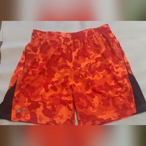 Under Armour Men's Orange Camo Athletic Or Swim Shorts. Sz XL